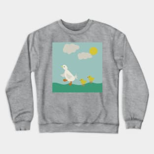 Mama Duck and Babies - Following the Leader Crewneck Sweatshirt